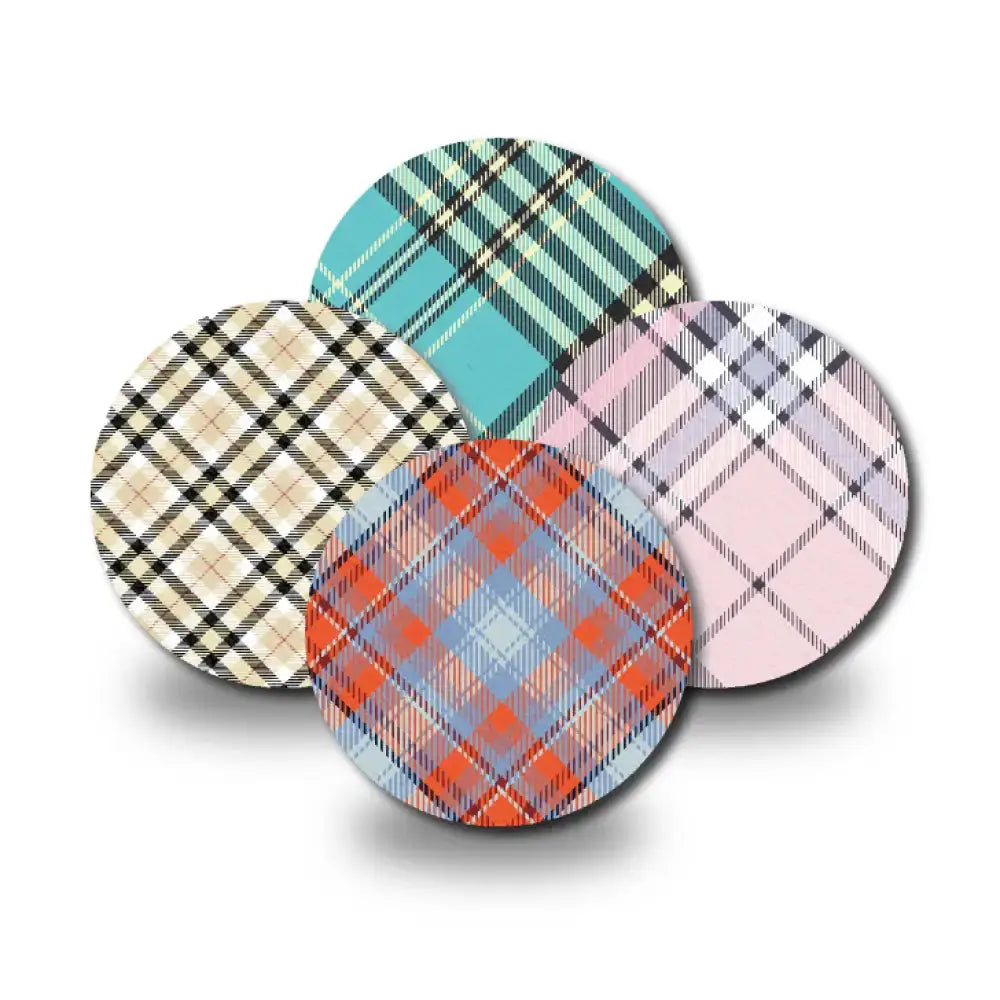 Plaid Pattern Variety Pack - Libre 3 4-Pack (Set of 4 Patches)