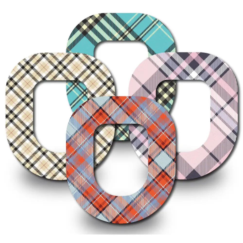 Plaid Pattern Variety Pack - Omnipod 4 - Pack (Set of 4 Patches)