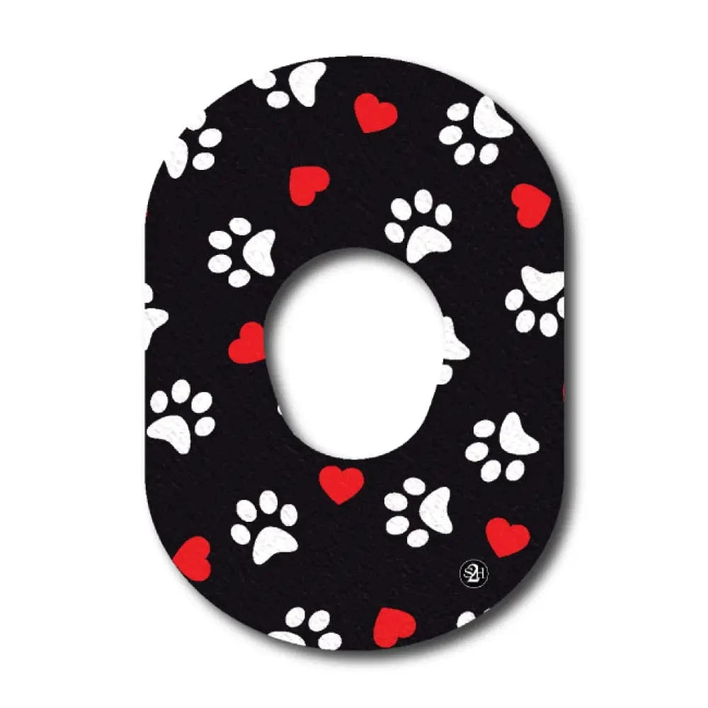 Single Patch / G7 Puppy Love in Black - Dexcom G7 and Stelo