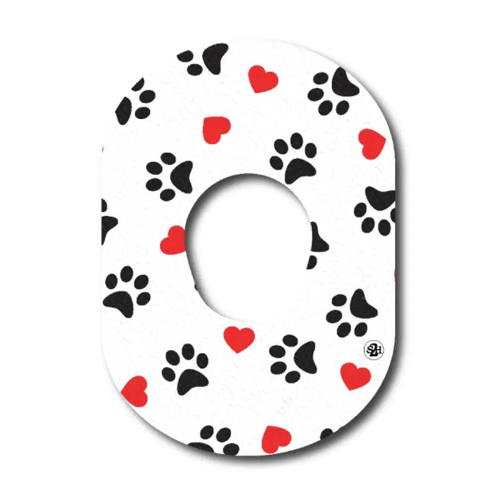 Single Patch / G7 Puppy Love in White - Dexcom G7 and Stelo
