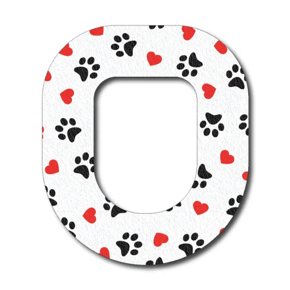 Single Patch / Omnipod Puppy Love in White - Omnipod