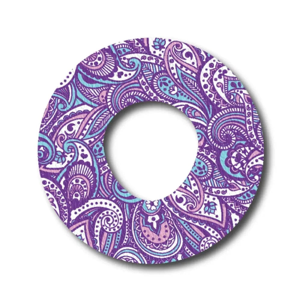 Single Patch / Infusion Set Purple Paisley - Infusion Set