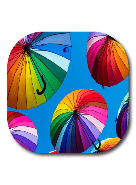 Single Patch / G7 Cover-up Rainbow Umbrella - Dexcom G7 and Stelo Cover-up