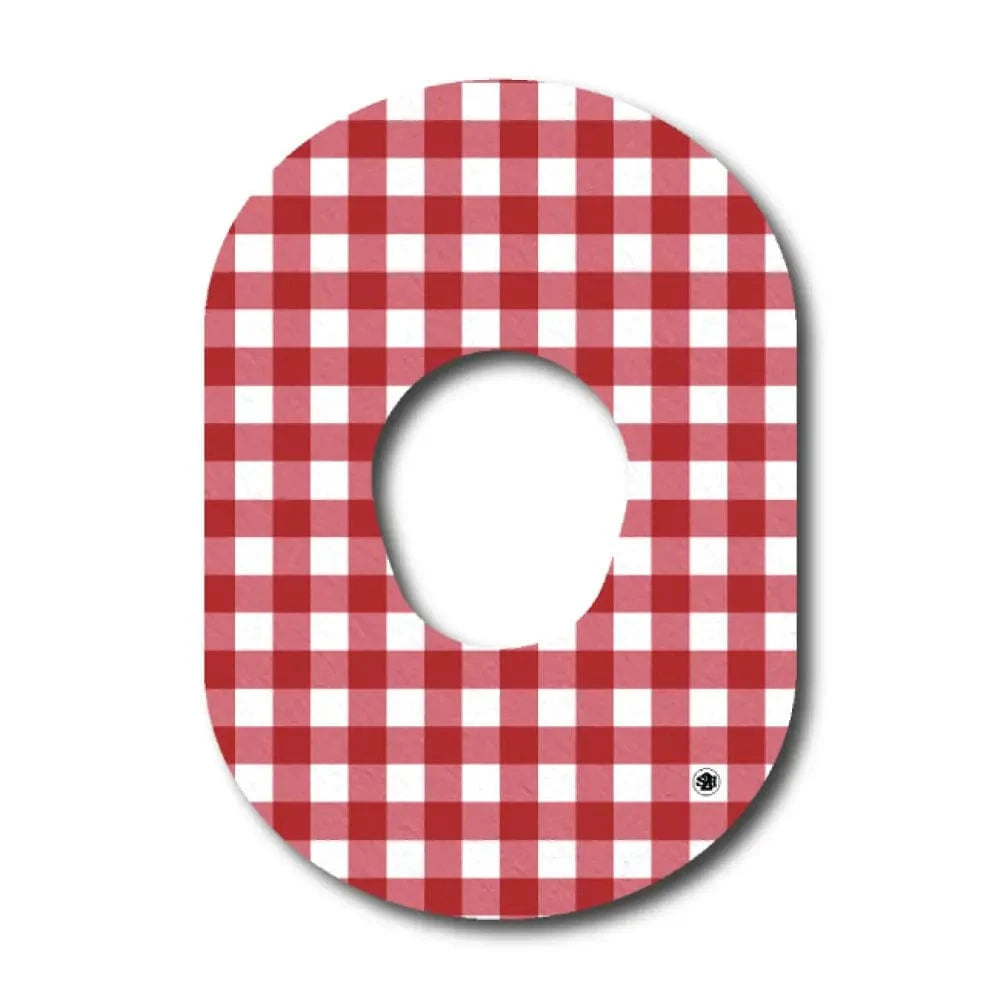 Single Patch / G7 Red Plaid Pattern - Dexcom G7 and Stelo