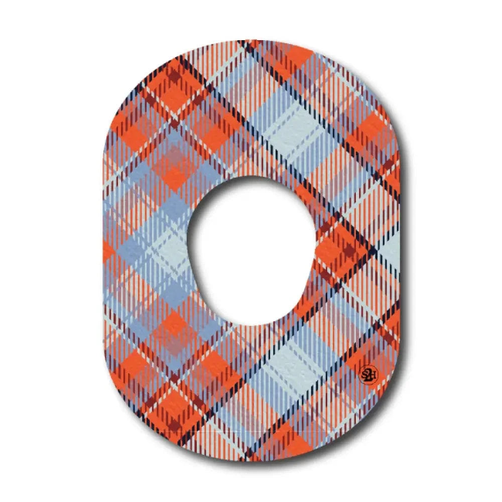 Single Patch / G7 Red Plaid Pattern - Dexcom G7 and Stelo