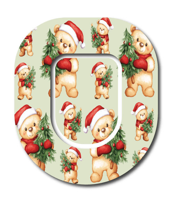 Single Patch / Omnipod Santa Bear - Omnipod
