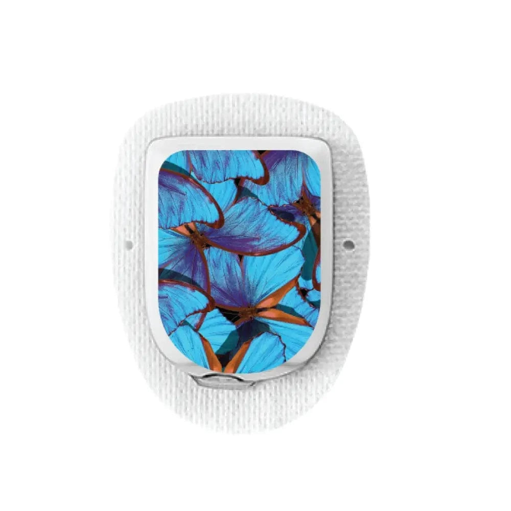 Single Topper / Omnipod Topper Skyblue Butterflies - Omnipod Topper