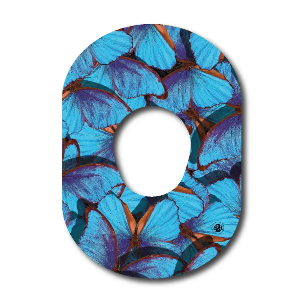 Skyblue Butterflies - Dexcom G7 Single Patch
