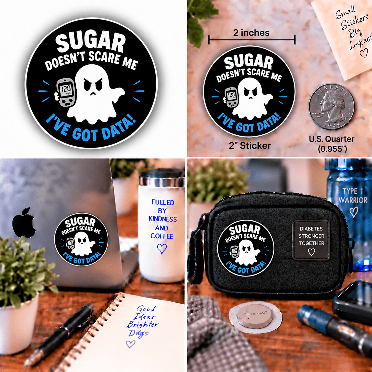 Vinyl Sticker / Not intended for direct skin contact Sugar Doesn't Scare Me Vinyl Stikers