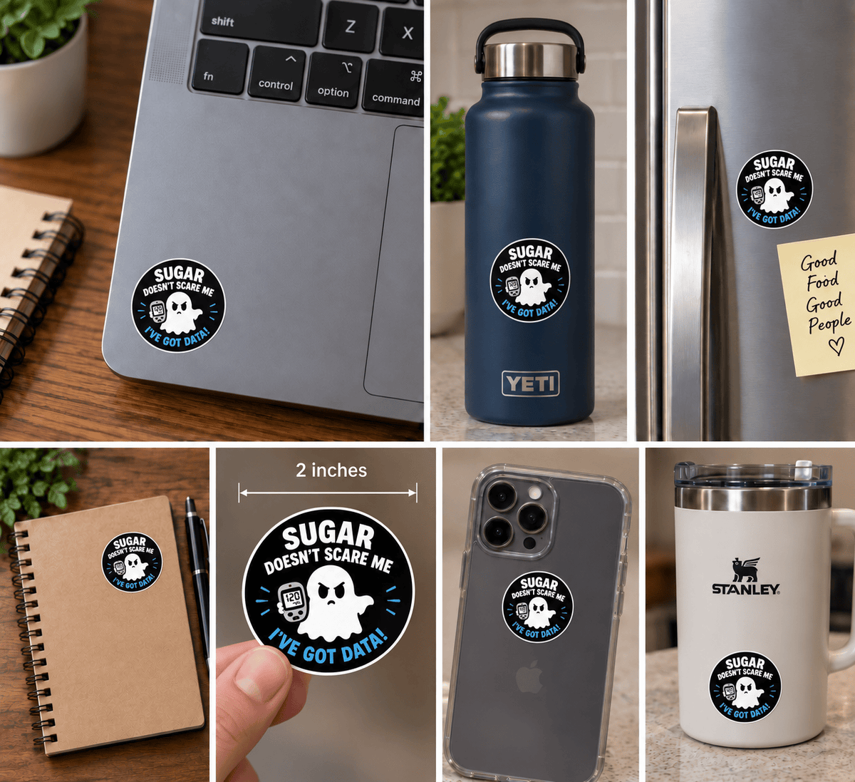 Vinyl Sticker / Not intended for direct skin contact Sugar Doesn't Scare Me Vinyl Stikers
