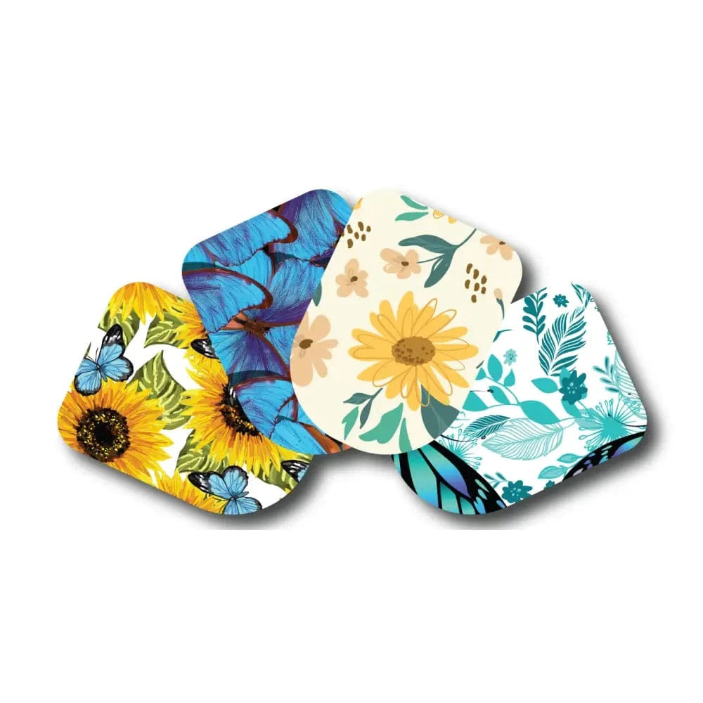 4-Pack (Set of 4 Patches) / Omnipod Topper Sunflower and Butterfly Topper Variety Pack - Omnipod Topper