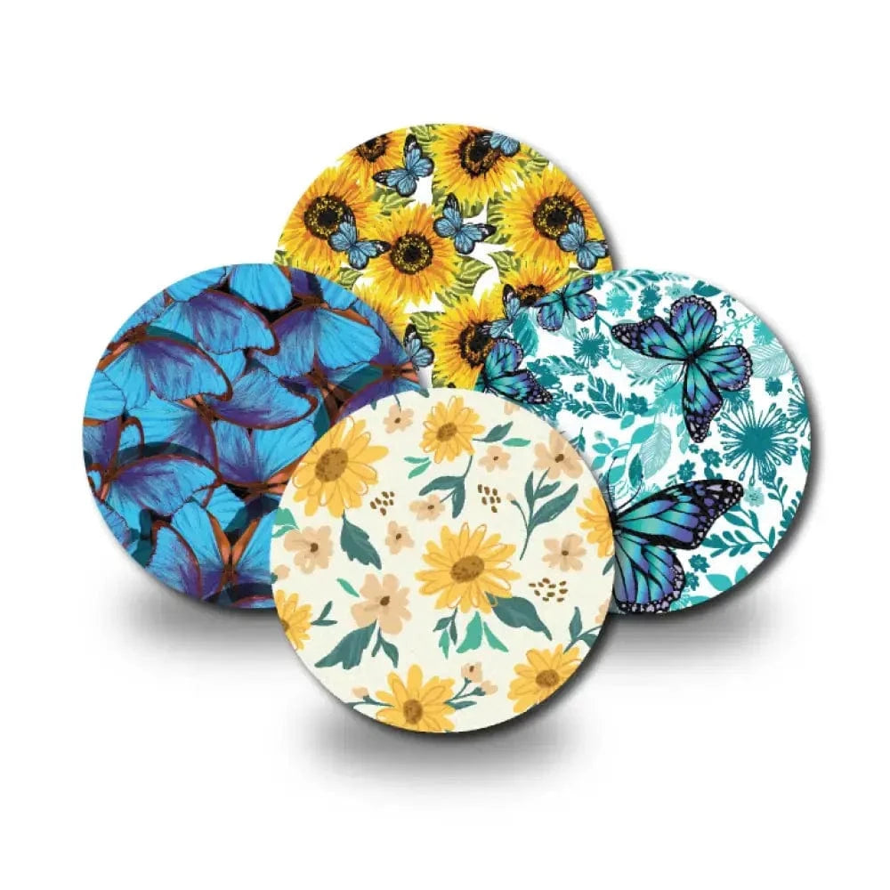 4-Pack (Set of 4 Patches) / Libre 3 Sunflower and Butterfly Variety Pack - Libre 3