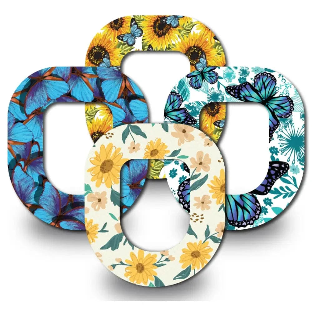 4-Pack (Set of 4 Patches) / Omnipod Sunflower and Butterfly Variety Pack - Omnipod