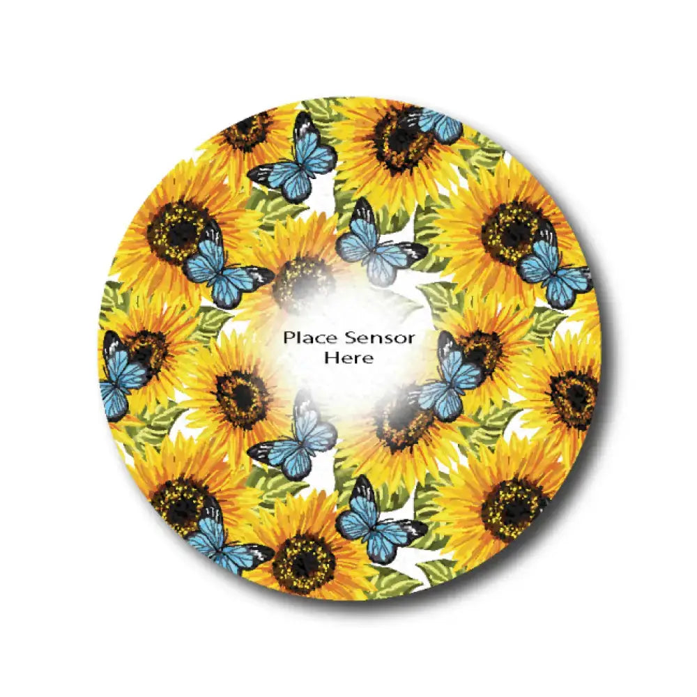 Sunflower And Butterfly Underlay Patch For Sensitive Skin - Dexcom G7 Single