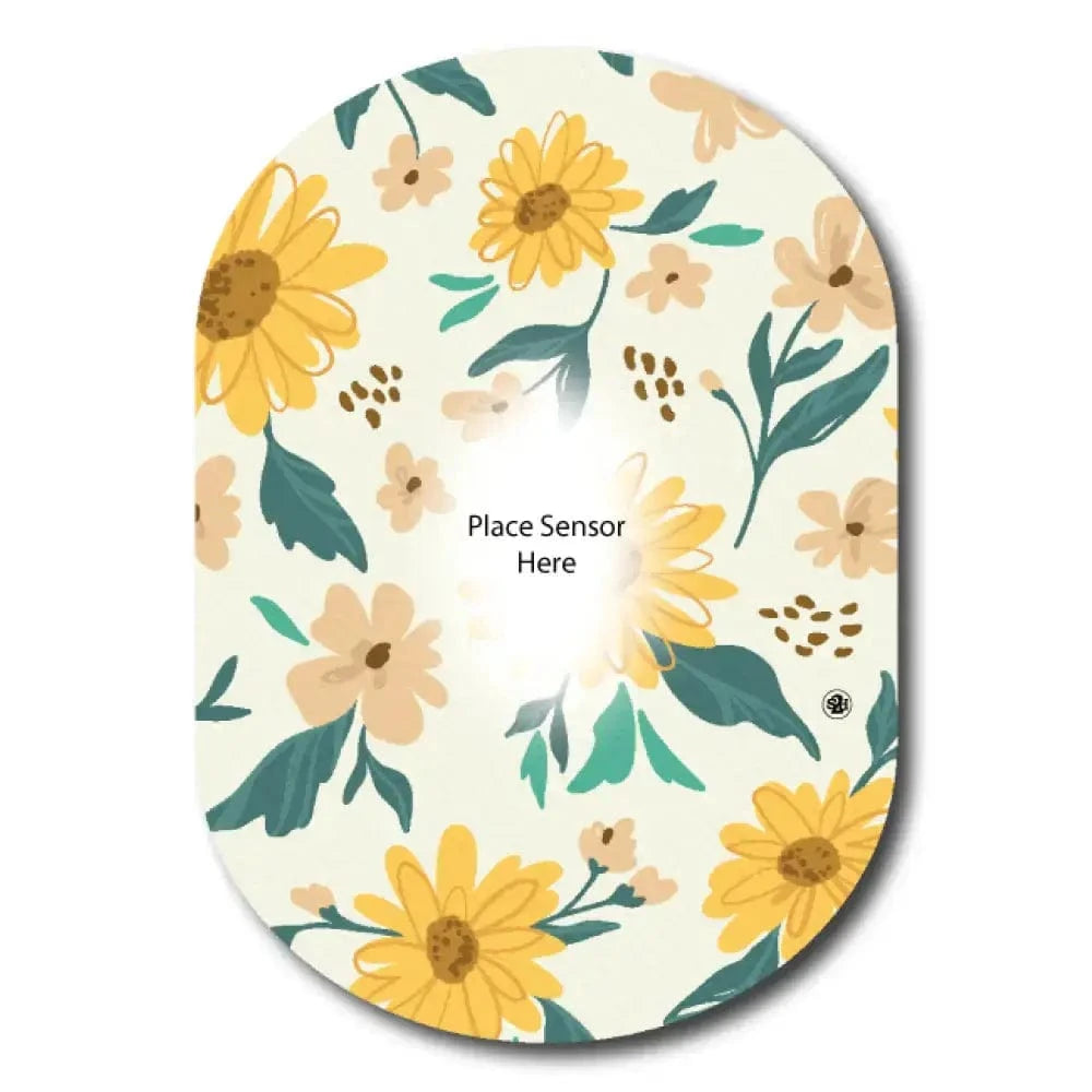 Single Patch / G6 Sunflower Underlay Patch for Sensitive Skin - Dexcom G6