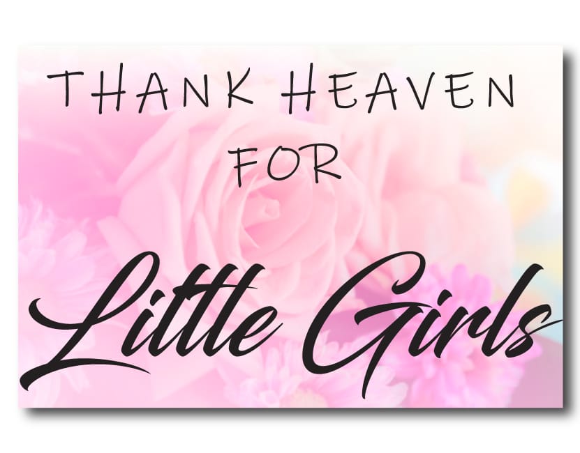Vinyl Sticker / Not intended for direct skin contact Thank Heaven for Little Girls - Vinyl Stiker