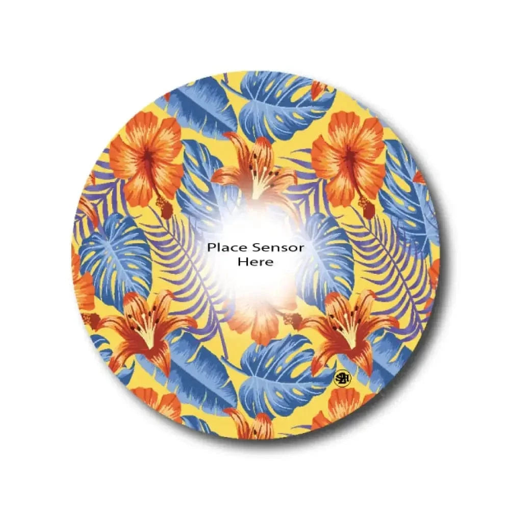 Single Patch / Libre 3 Tropical Floral Underlay Patch for Sensitive Skin - Libre 3