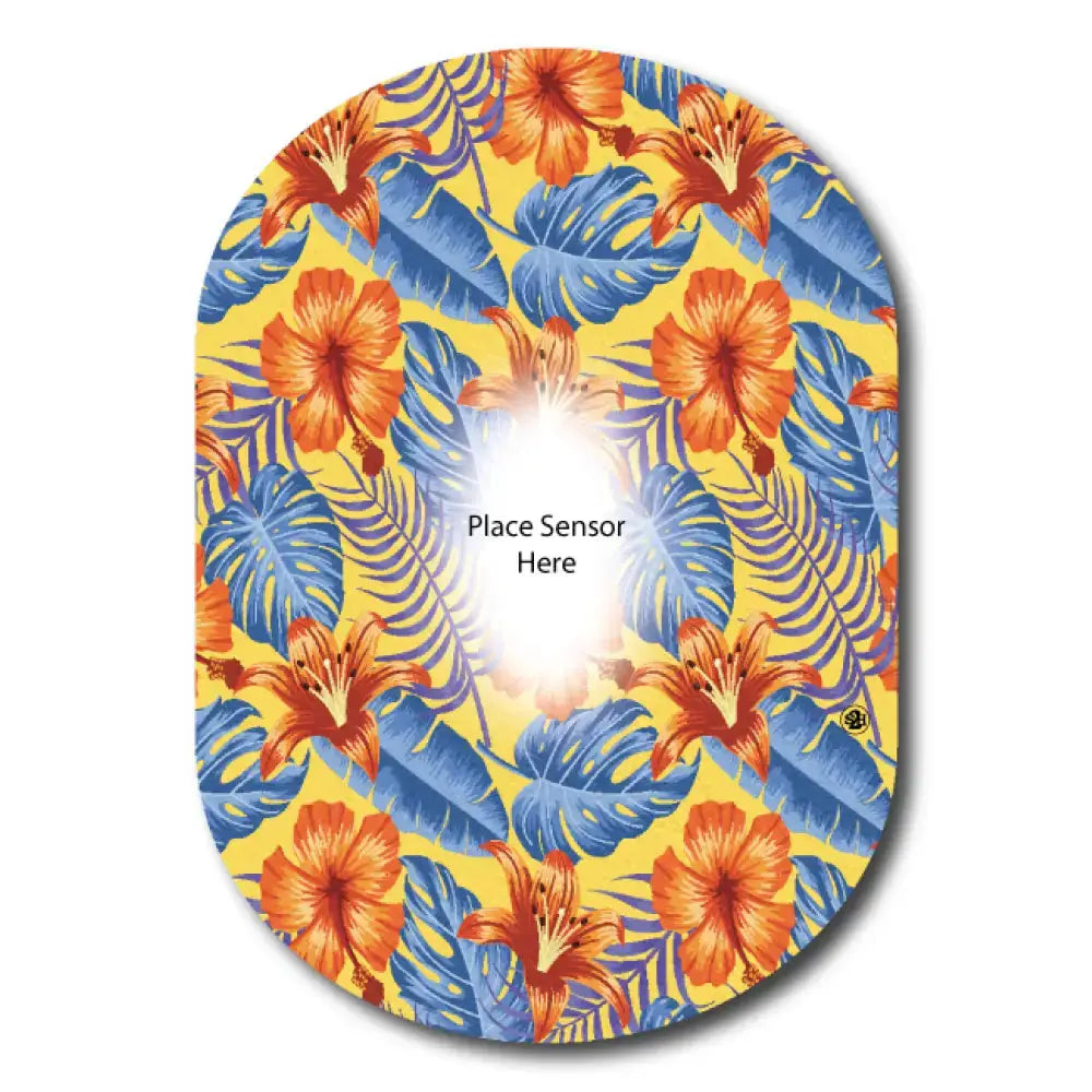 Tropical Floral Underlay Patch For Sensitive Skin - Dexcom G6 Single