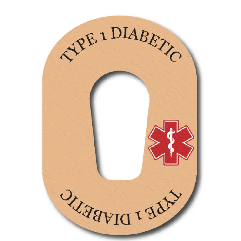 Type 1 Diabetes Awareness In Beige - Dexcom G6 Single Patch