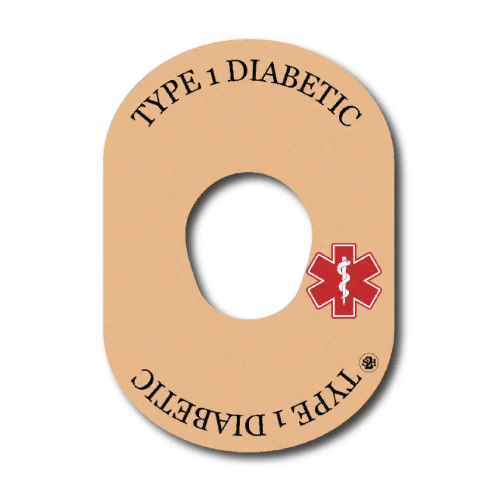 Type 1 Diabetes Awareness In Beige - Dexcom G7 Single Patch