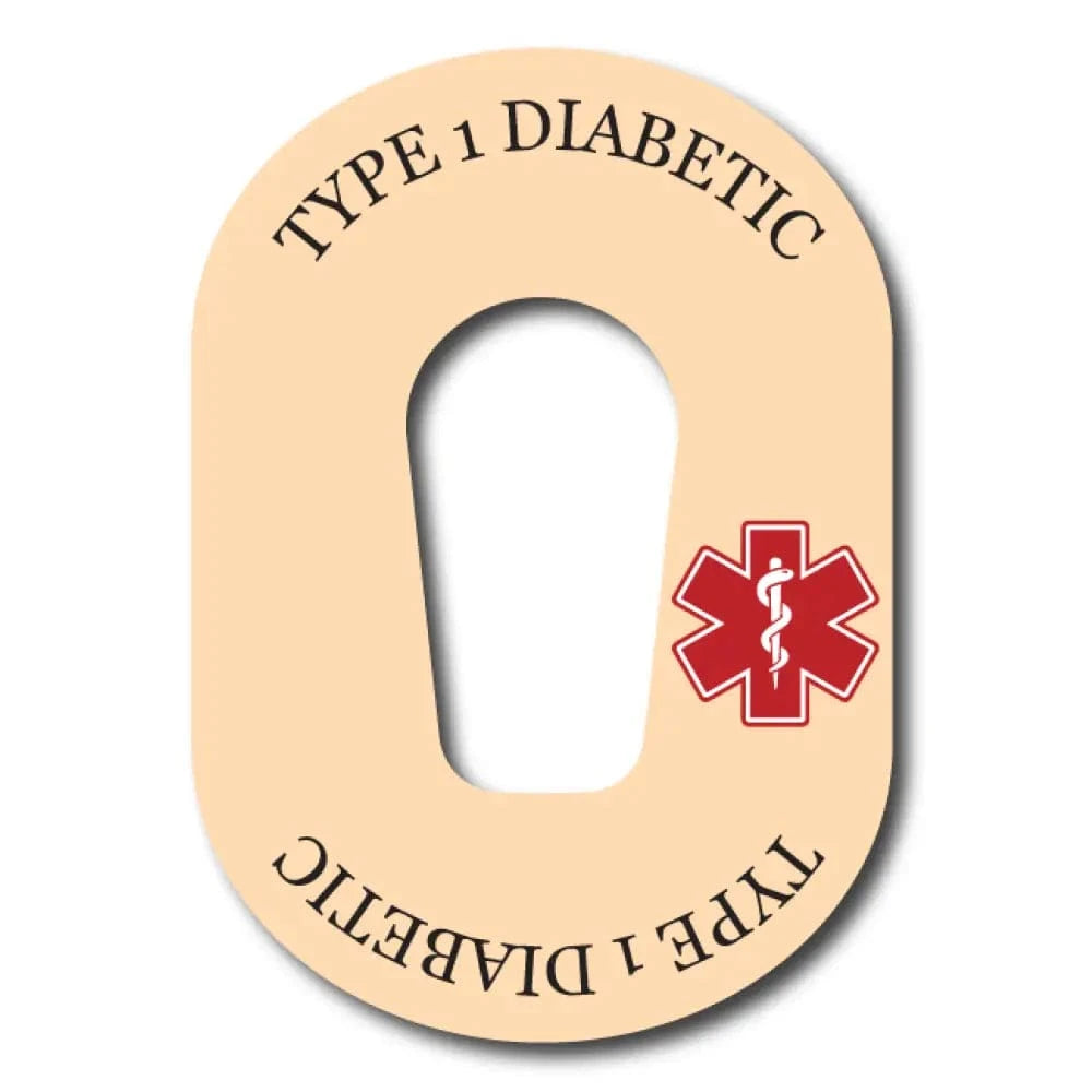 Single Patch / G6 Type 1 Diabetes Awareness in Beige - Dexcom G6
