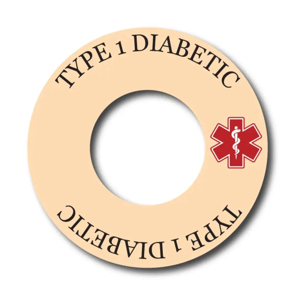 Single Patch / Libre 2 Type 1 Diabetes Awareness in Beige - Libre 2 and Lingo