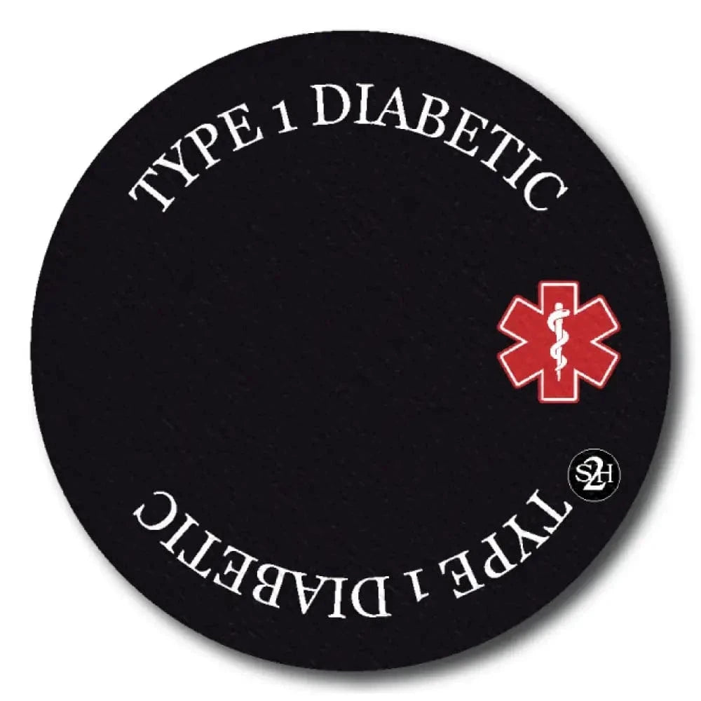 Single Patch / Libre 2 Cover-up Type 1 Diabetes Awareness in Black - Libre 2 and Lingo Cover-up
