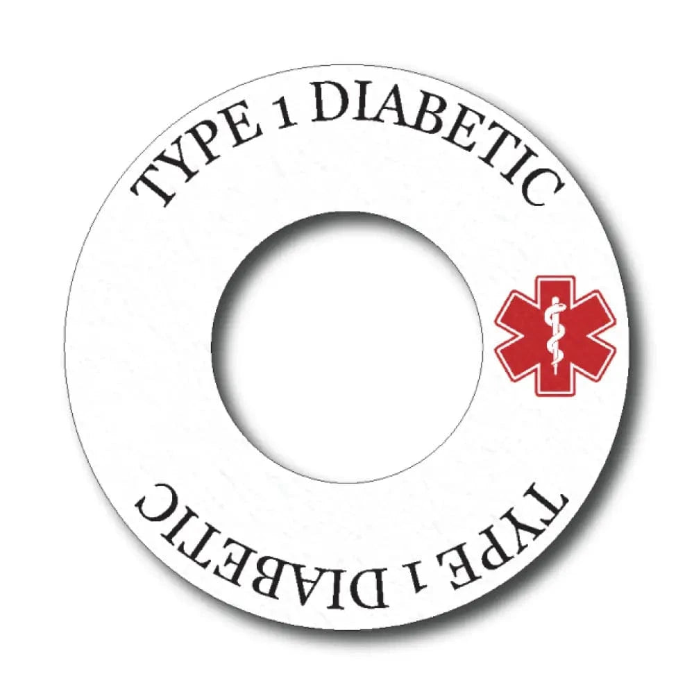 Single Patch / Libre 2 Type 1 Diabetes Awareness in White - Libre 2 and Lingo