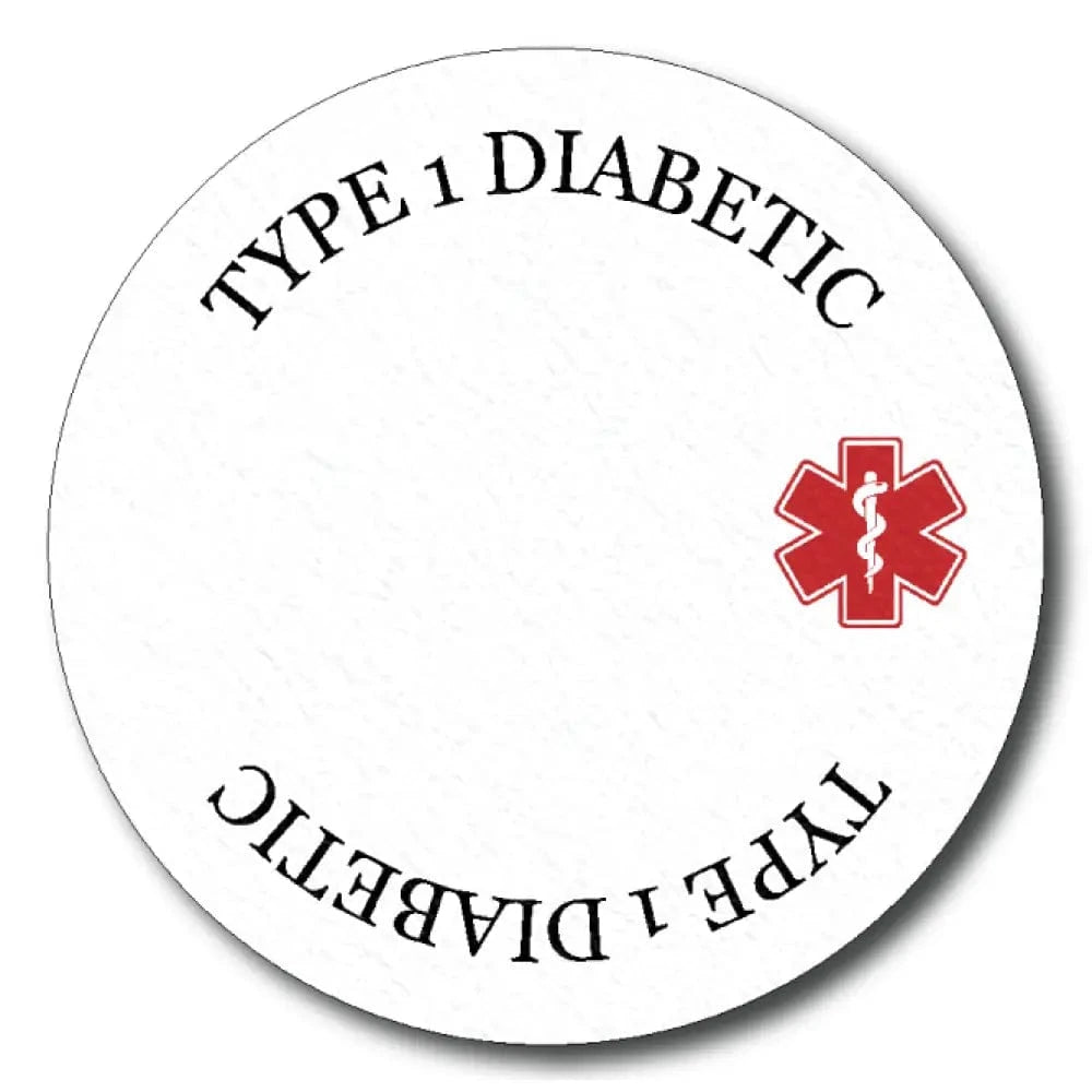 Single Patch / Libre 2 Cover-up Type 1 Diabetes Awareness in White - Libre 2 and Lingo Cover-up