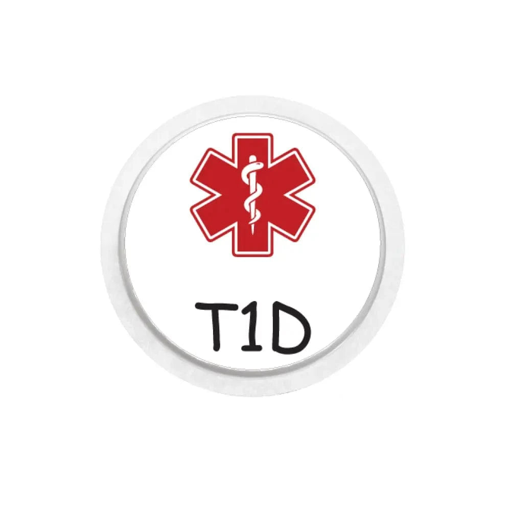 Single Topper / Libre 2 Topper Type 1 Diabetes Topper in White - Libre 2 Topper