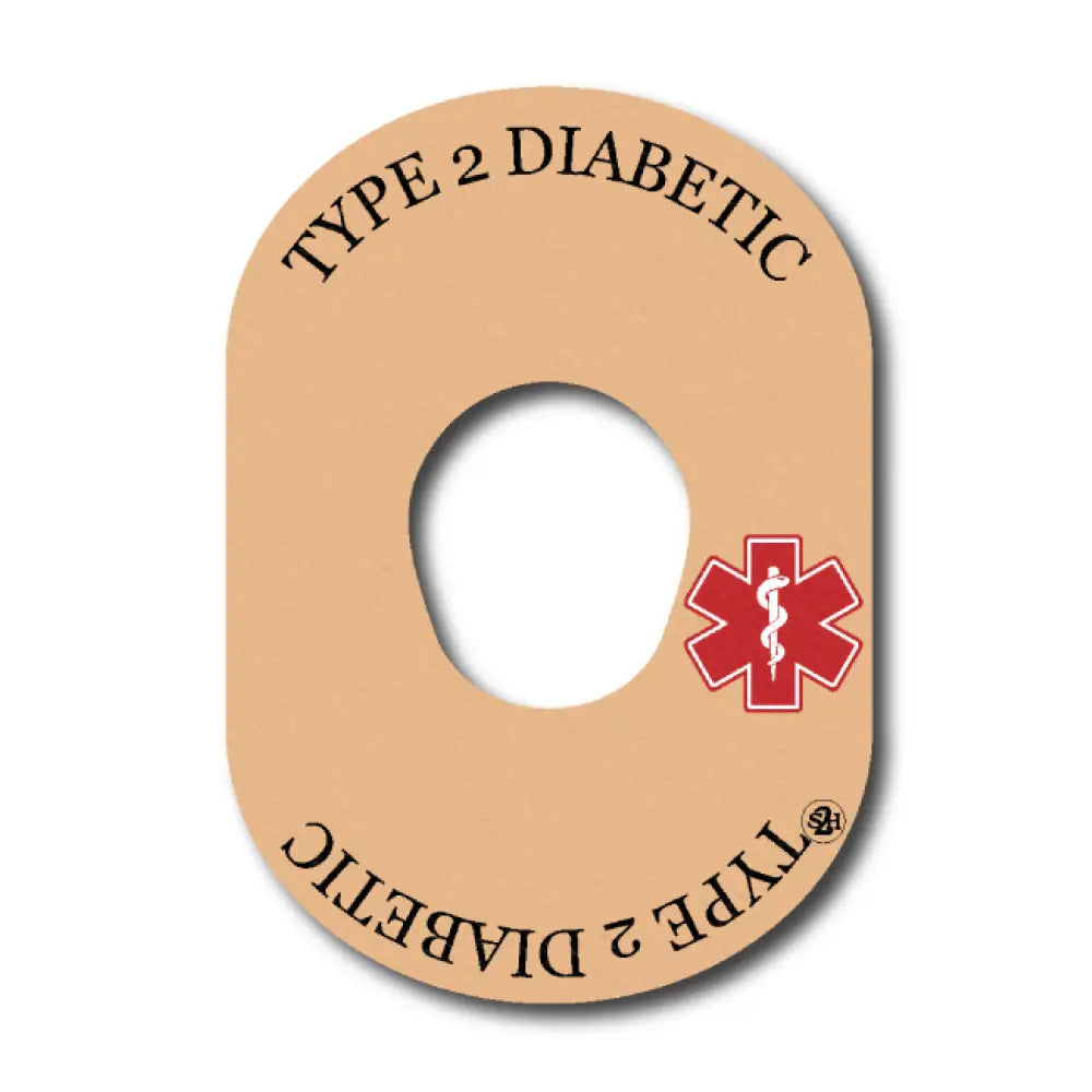 Type 2 Diabetes Awareness In Beige - Dexcom G7 Single Patch