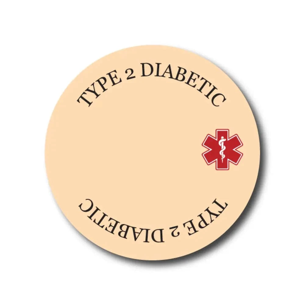 Single Patch / Libre 3 Type 2 Diabetes Awareness in Beige - Libre 3