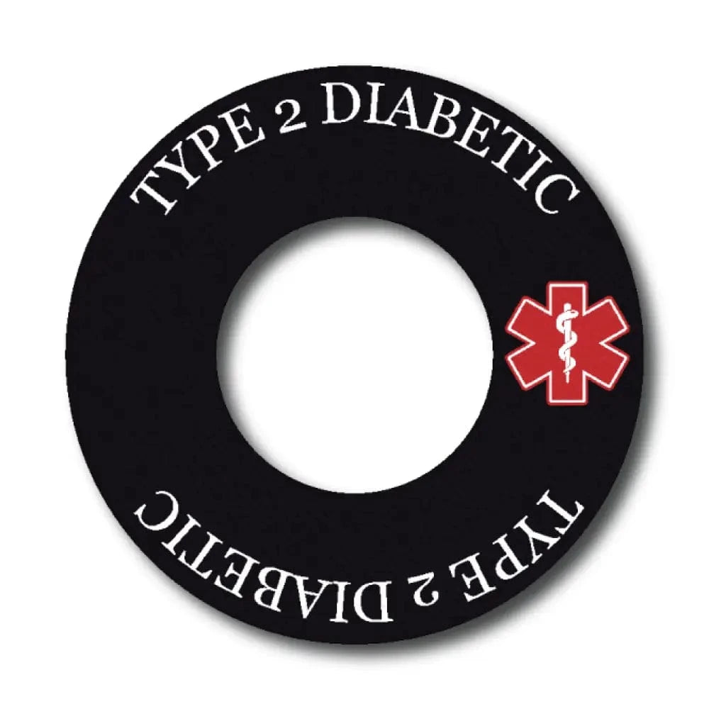 Single Patch / Libre 2 Type 2 Diabetes Awareness in Black - Libre 2 and Lingo