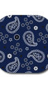 Single Patch / G7 Cover-up Western Paisley Blue Pattern - Dexcom G7 and Stelo Cover-up