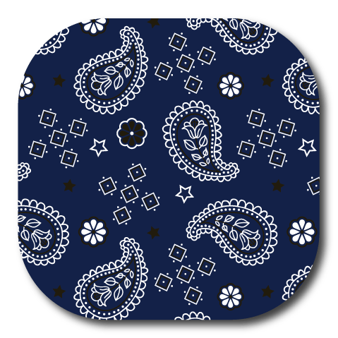 Single Patch / G7 Cover-up Western Paisley Blue Pattern - Dexcom G7 and Stelo Cover-up
