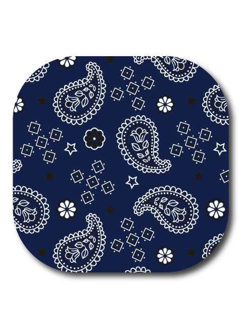 Single Patch / G7 Cover-up Western Paisley Blue Pattern - Dexcom G7 and Stelo Cover-up