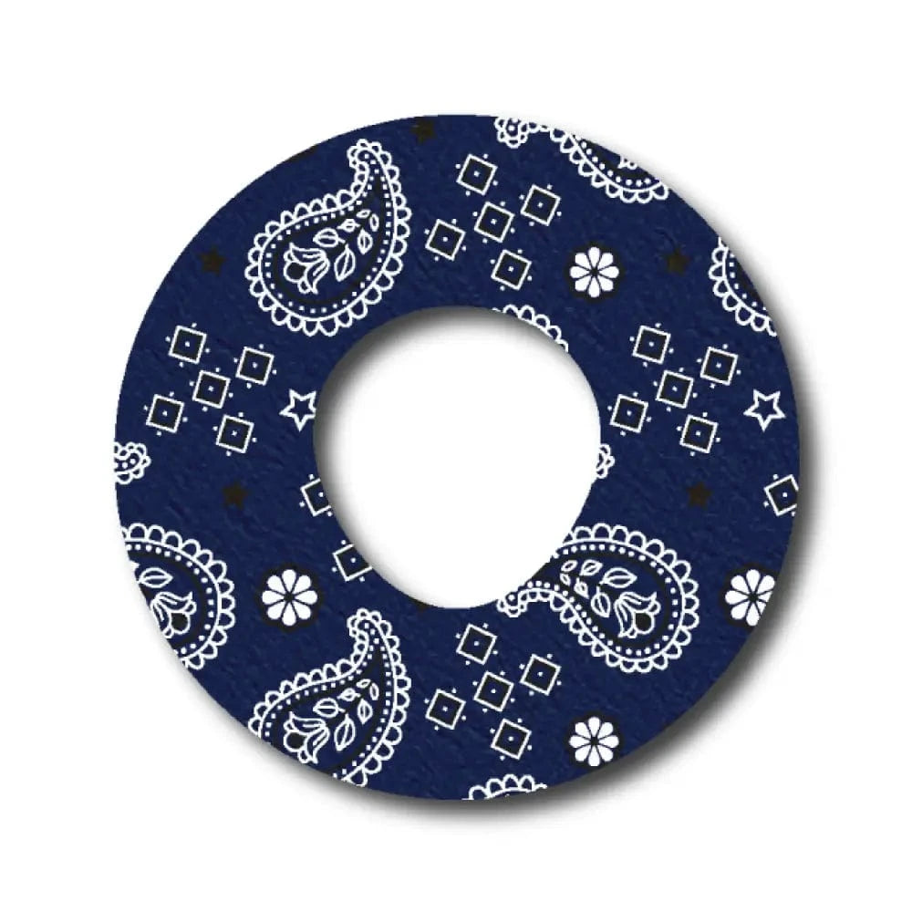 Single Patch / Infusion Set Western Paisley Blue Pattern - Infusion Set