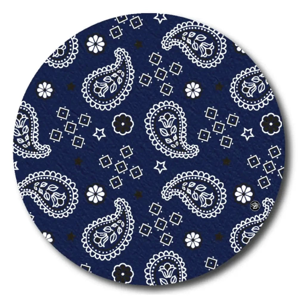Single Patch / Libre 2 Cover-up Western Paisley Blue Pattern - Libre 2 and Lingo Cover-up