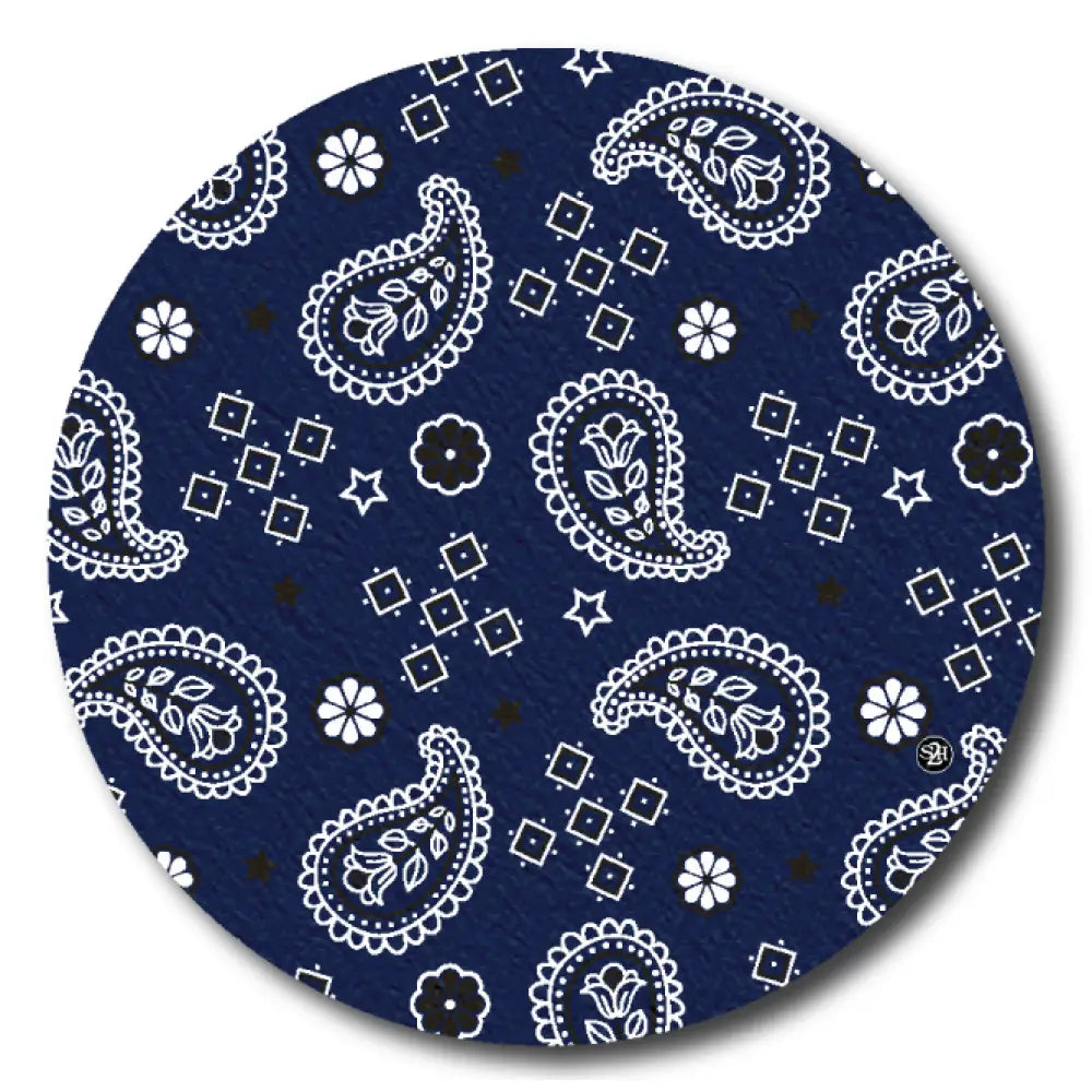 Western Paisley Blue Pattern - Libre 2 Cover-up Single Patch