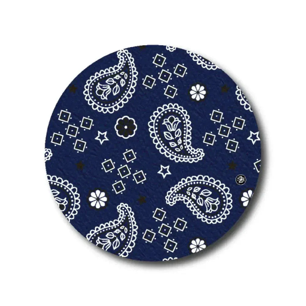 Single Patch / Medtronic-Instanct Western Paisley Blue Pattern - Medtronic Instanct