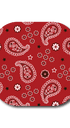 Single Patch / G7 Cover-up Western Paisley Red Pattern - Dexcom G7 and Stelo Cover-up