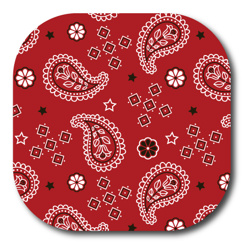 Single Patch / G7 Cover-up Western Paisley Red Pattern - Dexcom G7 and Stelo Cover-up
