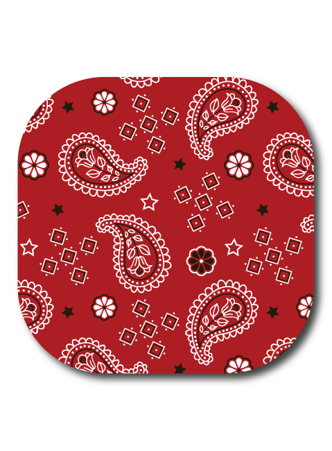 Single Patch / G7 Cover-up Western Paisley Red Pattern - Dexcom G7 and Stelo Cover-up