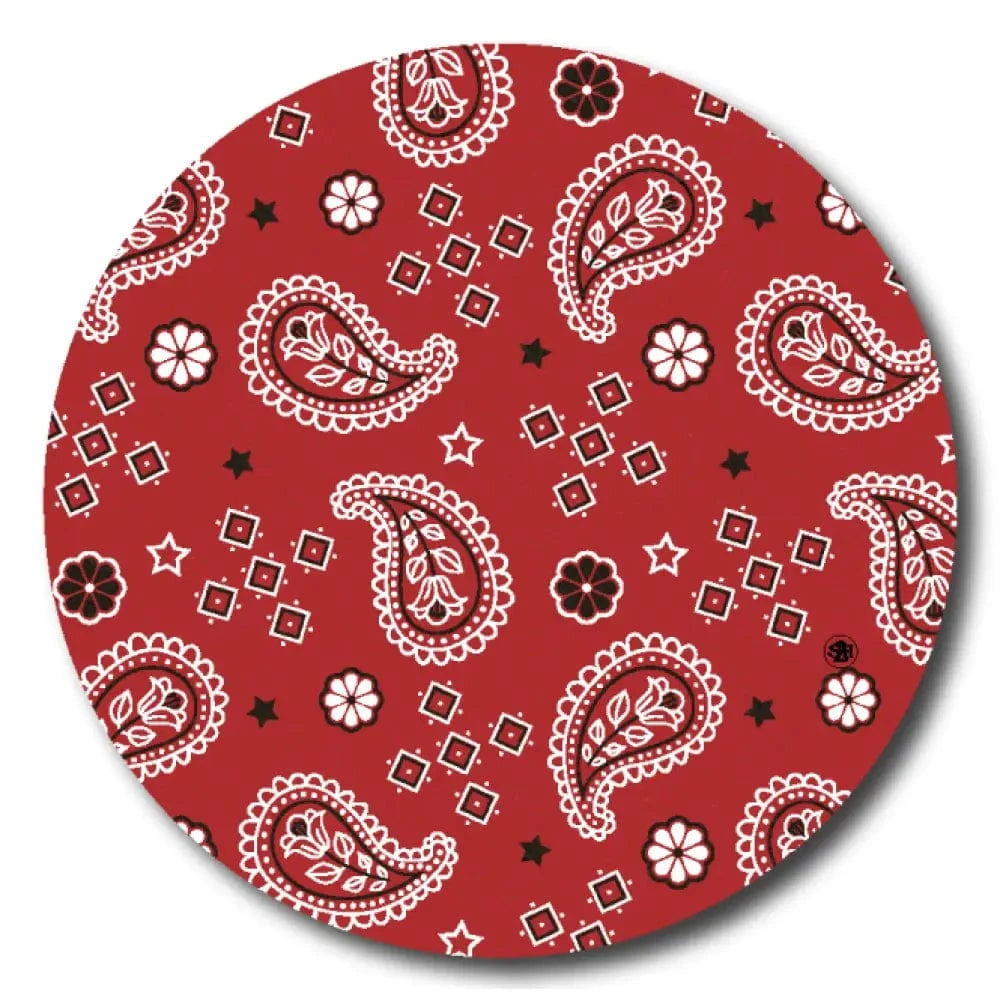 Single Patch / Libre 2 Cover-up Western Paisley Red Pattern - Libre 2 and Lingo Cover-up