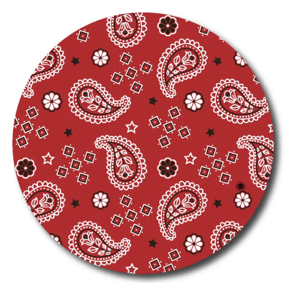 Western Paisley Red Pattern - Libre 2 Cover-up Single Patch