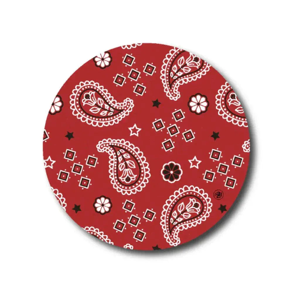 Single Patch / Medtronic-Instanct Western Paisley Red Pattern - Medtronic Instanct