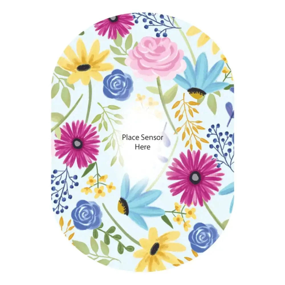 Single Patch / G6 Wildflowers Underlay Patch for Sensitive Skin - Dexcom G6